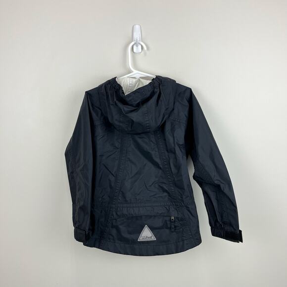 L.L. Bean Kids Trail Model Rain Jacket Black 4T - Picture 8 of 13